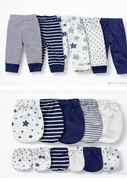 Set de Bebé Niño 25 Piezas Azul – Ropa y Accesorios Esenciales