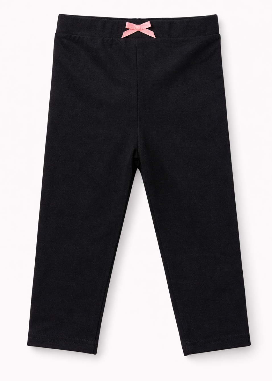 Legging Negro para Bebé Niña con Lazo Rosa | Cómodo y Versátil