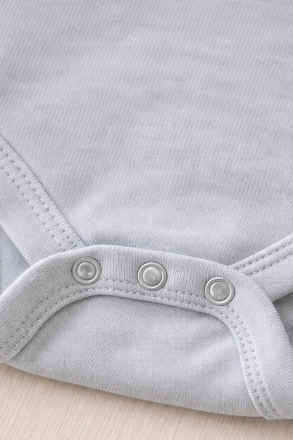 Mameluco/ Body Gris Unicolor Manga Larga