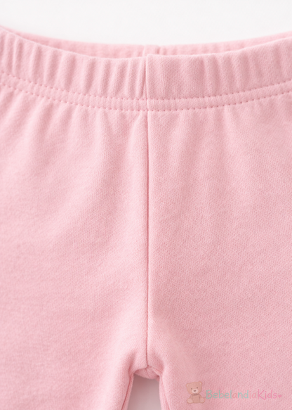 Pantalón de Algodón Rosa Melón para Bebé Niña (Luvable)