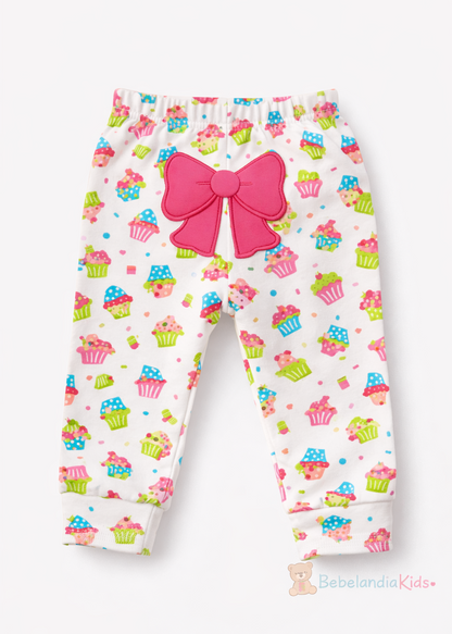 Pantalón de Algodón Cupcakes para Bebé Niña | Colorido y Cómodo