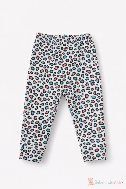 Pantalón Estampado Nube - Azul y Rosa para Bebé Niña | Suave y Cómodo