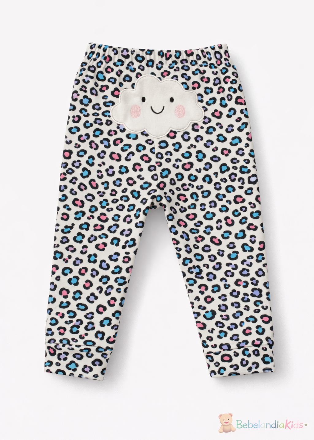 Pantalón Estampado Nube - Azul y Rosa para Bebé Niña | Suave y Cómodo