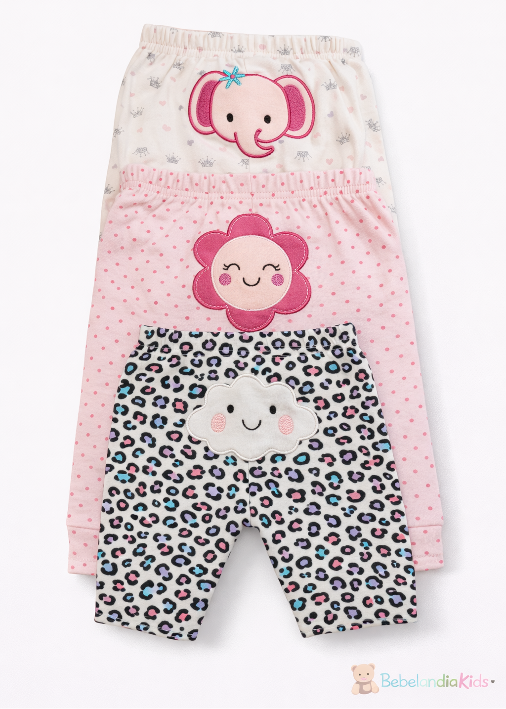 Set de 3 Pantalones de Algodón para Bebé Niña | Suaves y Cómodos