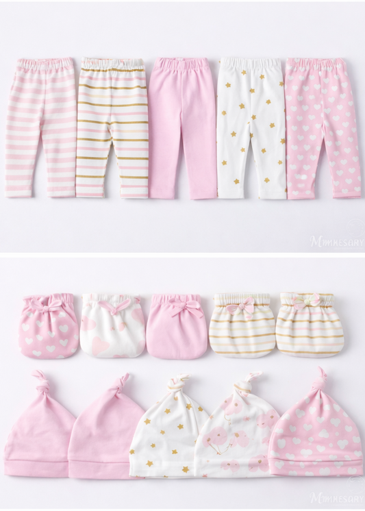 Set de Regalo para Bebé 25 Piezas Rosa – Ropa y Accesorios Esenciales